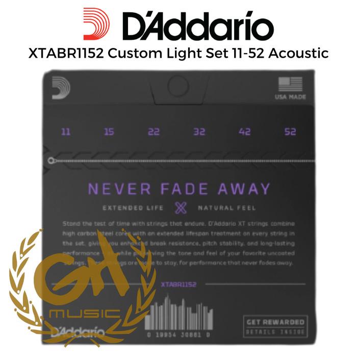 D'Addario XTABR1152 Custom Light Set 11-52 Acoustic
