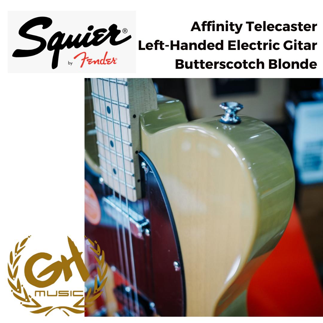 Squier Afinity Telecaster Left-Handed Electric Gitar Buterscotc Blonde