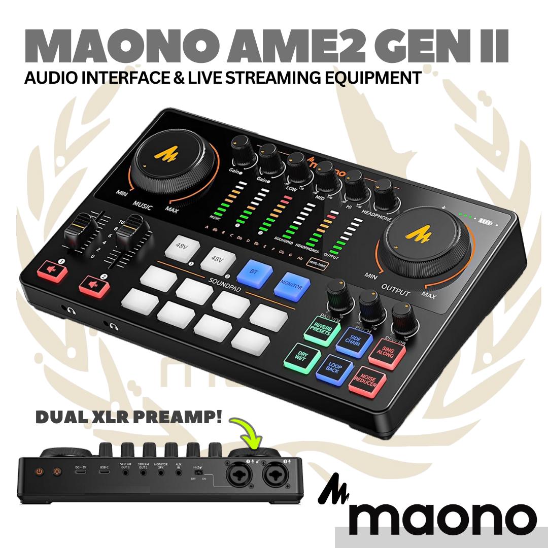 PAKET PODCAST 1 ORANG, SOUND CARD MAONO E2 + PD100 | COVER LIVE STREAMING GAMING