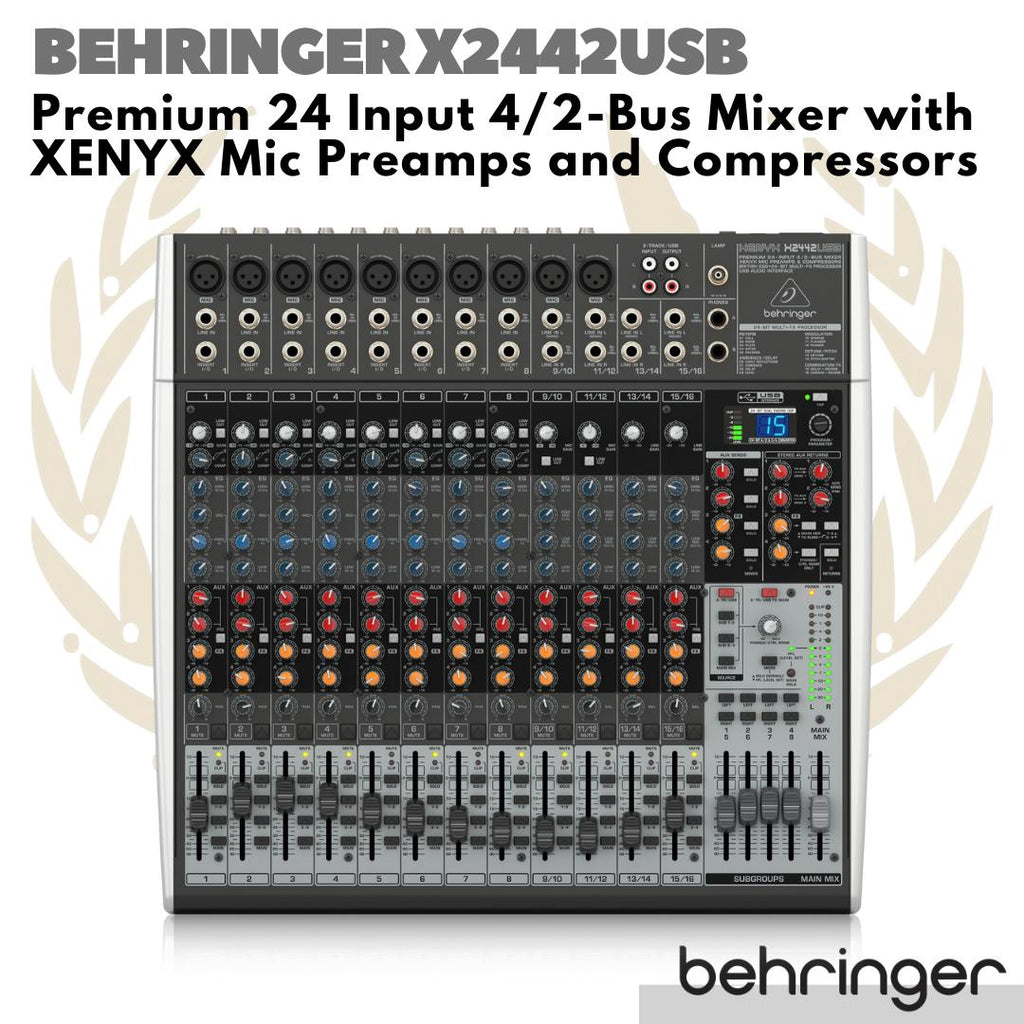 Behringer XENYX X2442USB Premium 24 Input 4/2 Bus Mixer USB interface