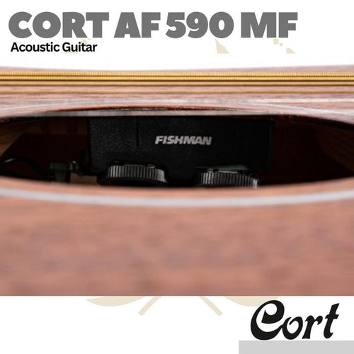 Cort AF590MF Acoustic Guitar w/Bag - Gitar Akustik AF 590MF
