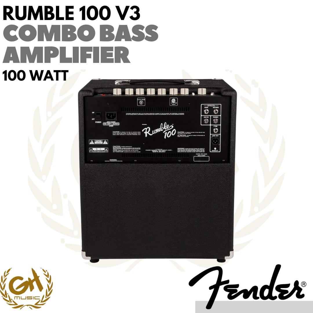 Fender Rumble 100 V3 Combo Bass Amplifier - Ampli Bass Combo 100W