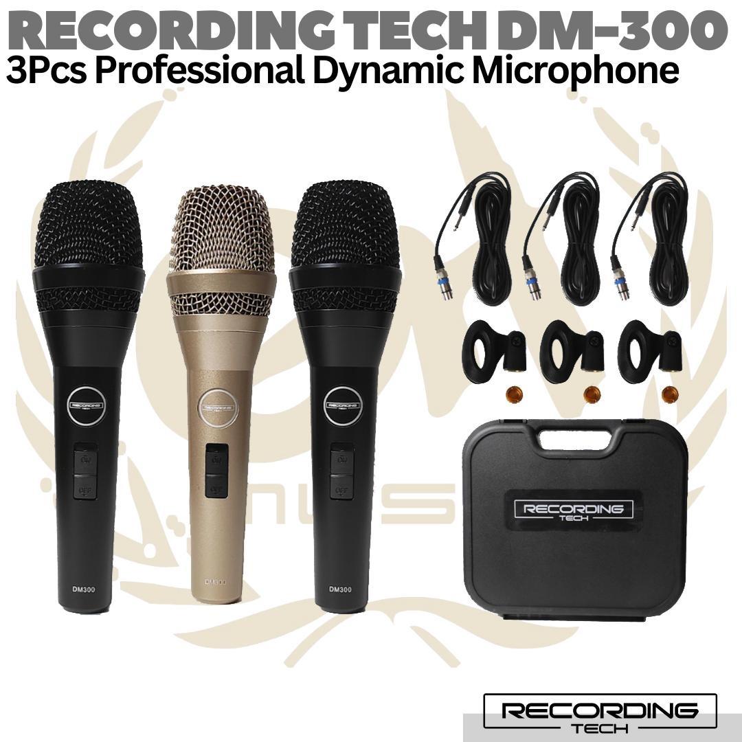 RECORDING TECH DM300 3pcs Dynamic Vocal Microphone | Mic Karaoke Vokal