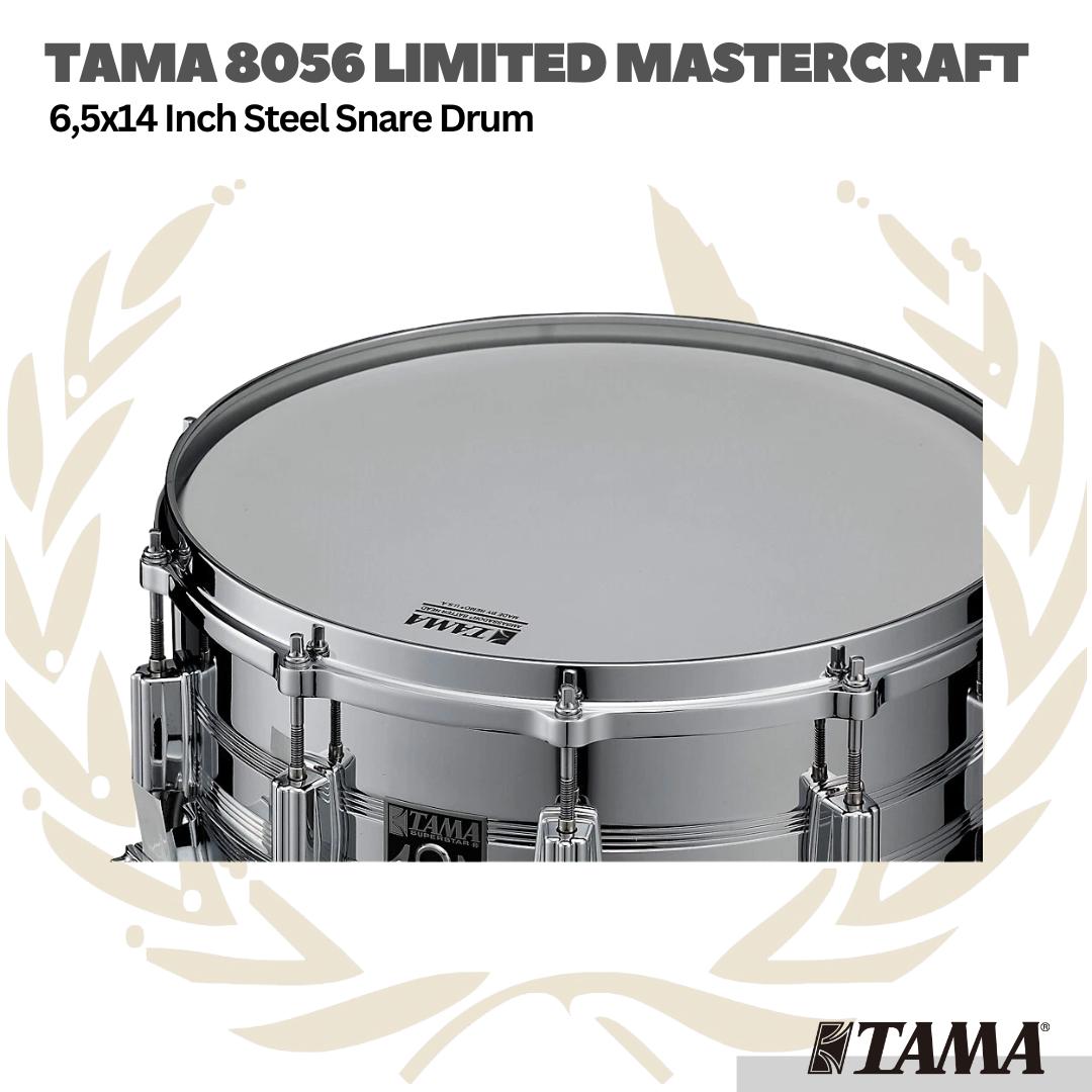 TAMA 8056 6.5x14inch Limited Mastercraft Steel Snare Drum - Snare Drum