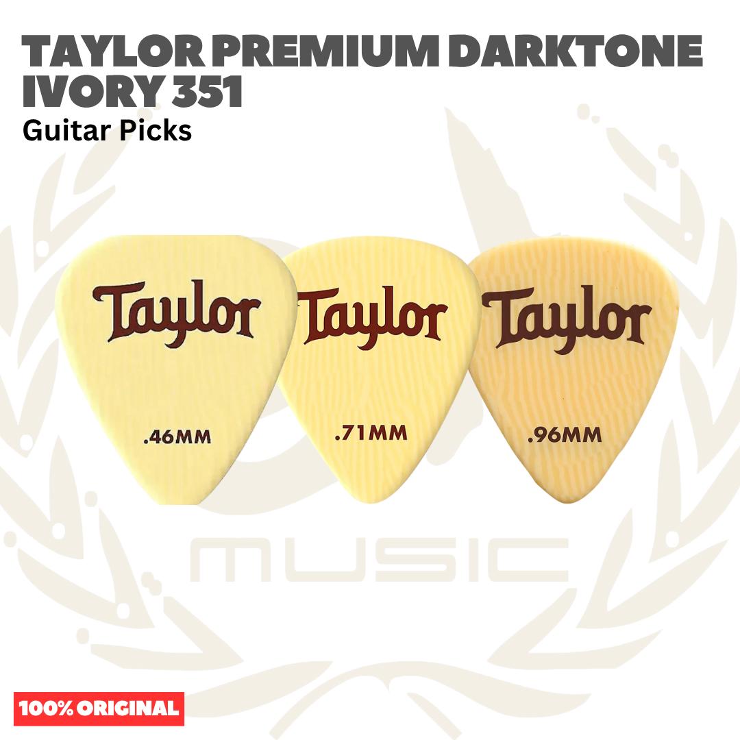 Taylor Premium DarkTone Ivory 351 Guitar Picks 6-Pack - Pick Gitar Bass