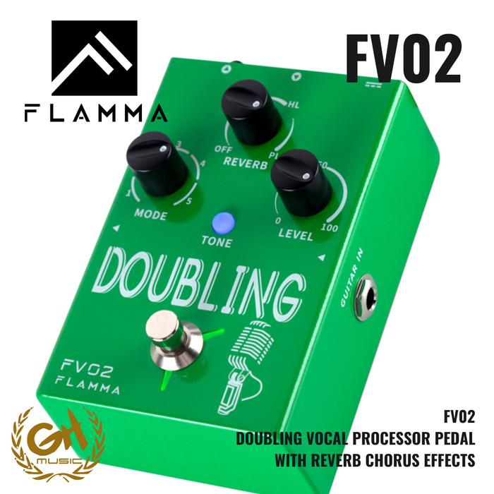 FLAMMA FV02, DOUBLING VOCAL PROCESSOR PEDAL WITH REVERB CHORUS EFFECTS