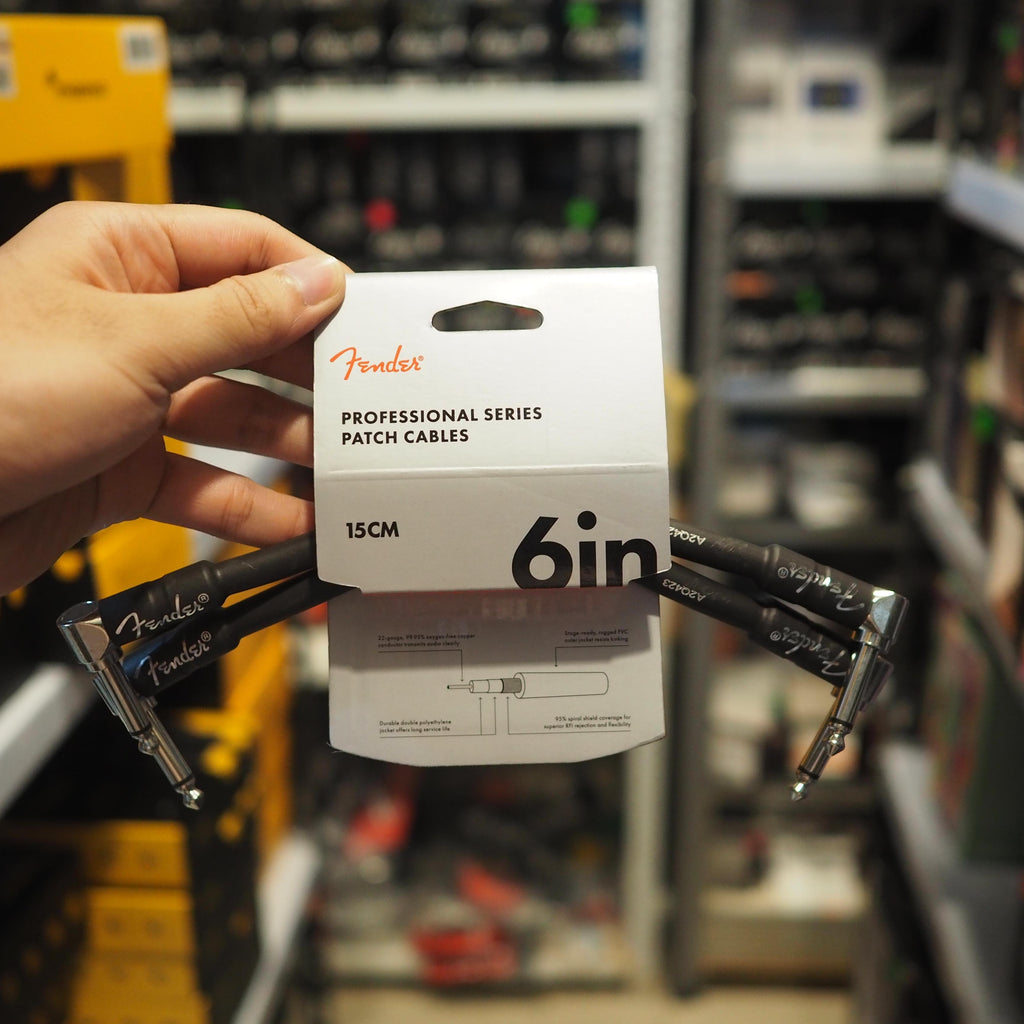 Fender Professional Series Patch Cable 6 in - Kabel Jumper Efek 2pcs