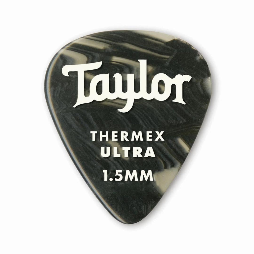 Taylor Premium DarkTone 351 Thermex Ultra Picks, Black Onyx 6-Pack - Pick Gitar Bass