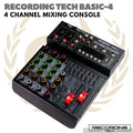 RECORDING TECH BASIC 4 MIXING CONSOLE | Audio MIxer 4 Channel Basic4