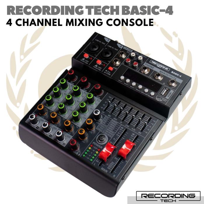 RECORDING TECH BASIC 4 MIXING CONSOLE | Audio MIxer 4 Channel Basic4