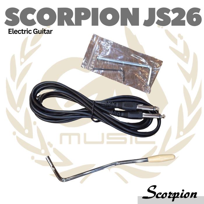 SCORPION JS26 Black Jaguar Series Electric Guitar | Gitar Jazzmaster
