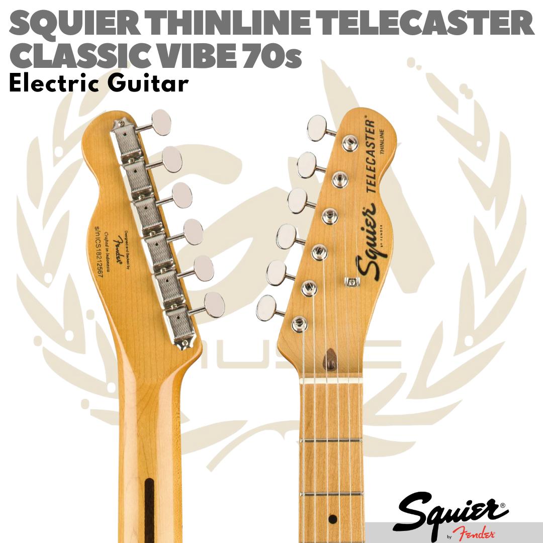 Squier Classic Vibe 70s Telecaster Thinline Electric Guitar, Maple FB - Gitar Listrik