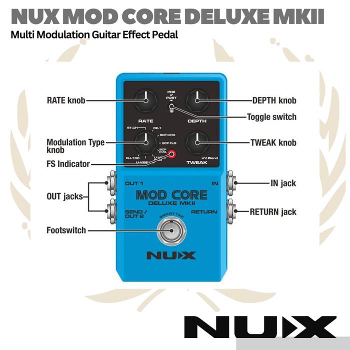NUX Mod Core Deluxe MKII Modulation Guitar Pedal Effect - Efek Gitar