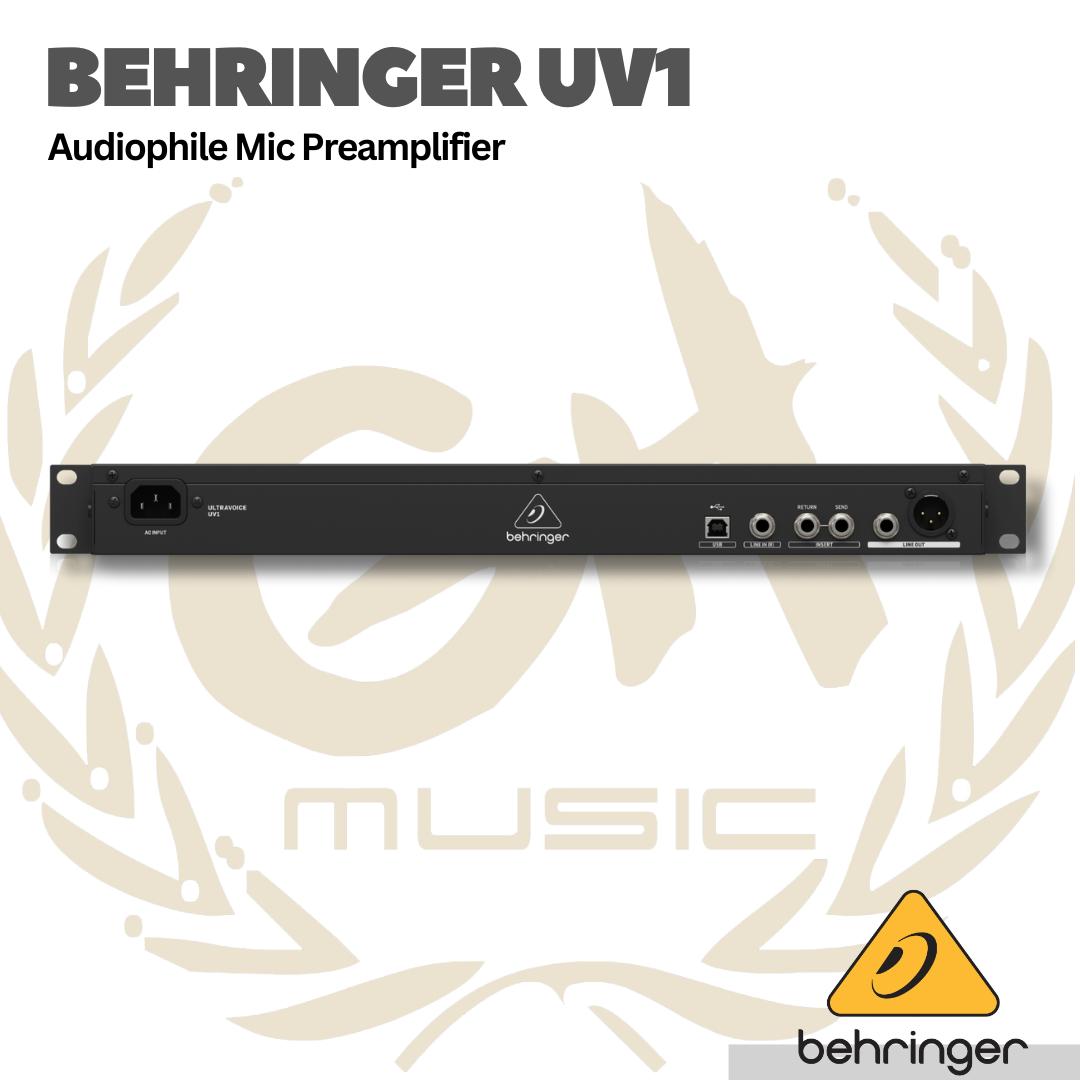 Behringer UV1 Audiophile Mic Preamplifier, Voice Processor and 192 kHz USB Audio Interface