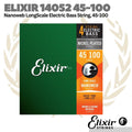 Elixir 14052 Nanoweb Light Long Scale Electric Bass Strings 45-100