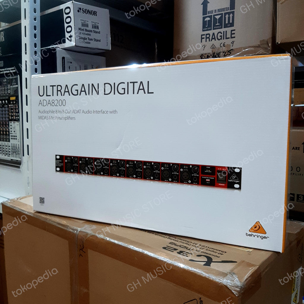 BEHRINGER ADA8200 ADA 8200 Audio Interface with Midas Mic Preamps