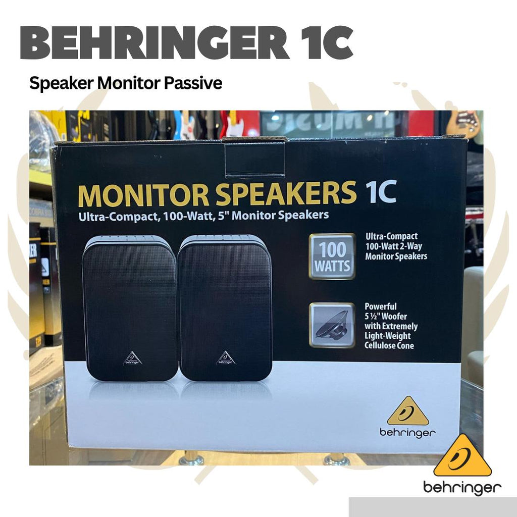 Behringer 1C-BK Ultra Compack 100Watt 5" Passive Studio - Speaker Monitor