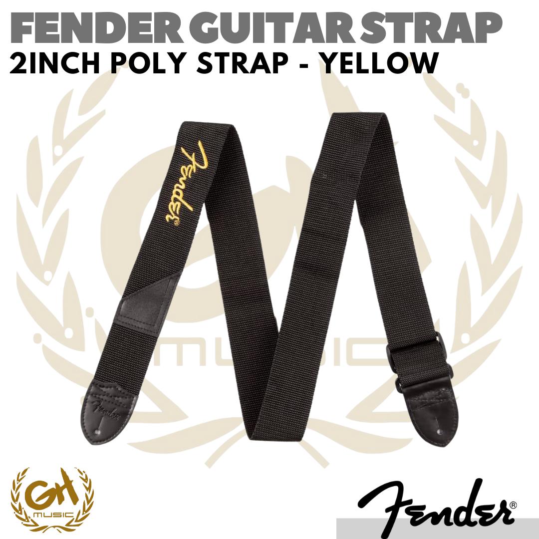 Fender 2inch Poly Guitar Strap with Logo | Strap Gitar Bass