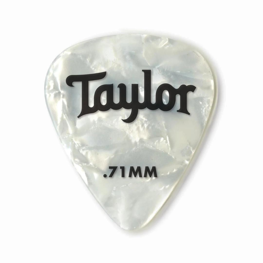 Taylor Celluloid 351 Picks, White Pearl 12-Pack - Pick Gitar Bass