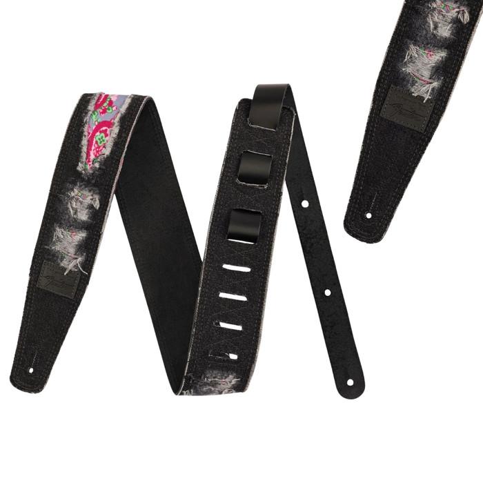 FENDER x WRANGLER Ripped Paisley Denim Straps | Strap Gitar Bass
