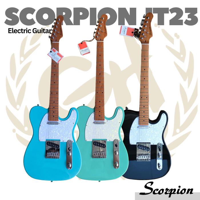 SCORPION JT23 Black Jaguar Series Electric Guitar | Gitar Listrik Tele