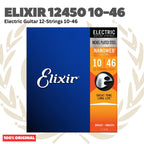 Elixir 12450 Nanoweb Electric Guitar Strings, 12-String Light, 10-46 - Senar Gitar Listrik Elektrik Original Asli