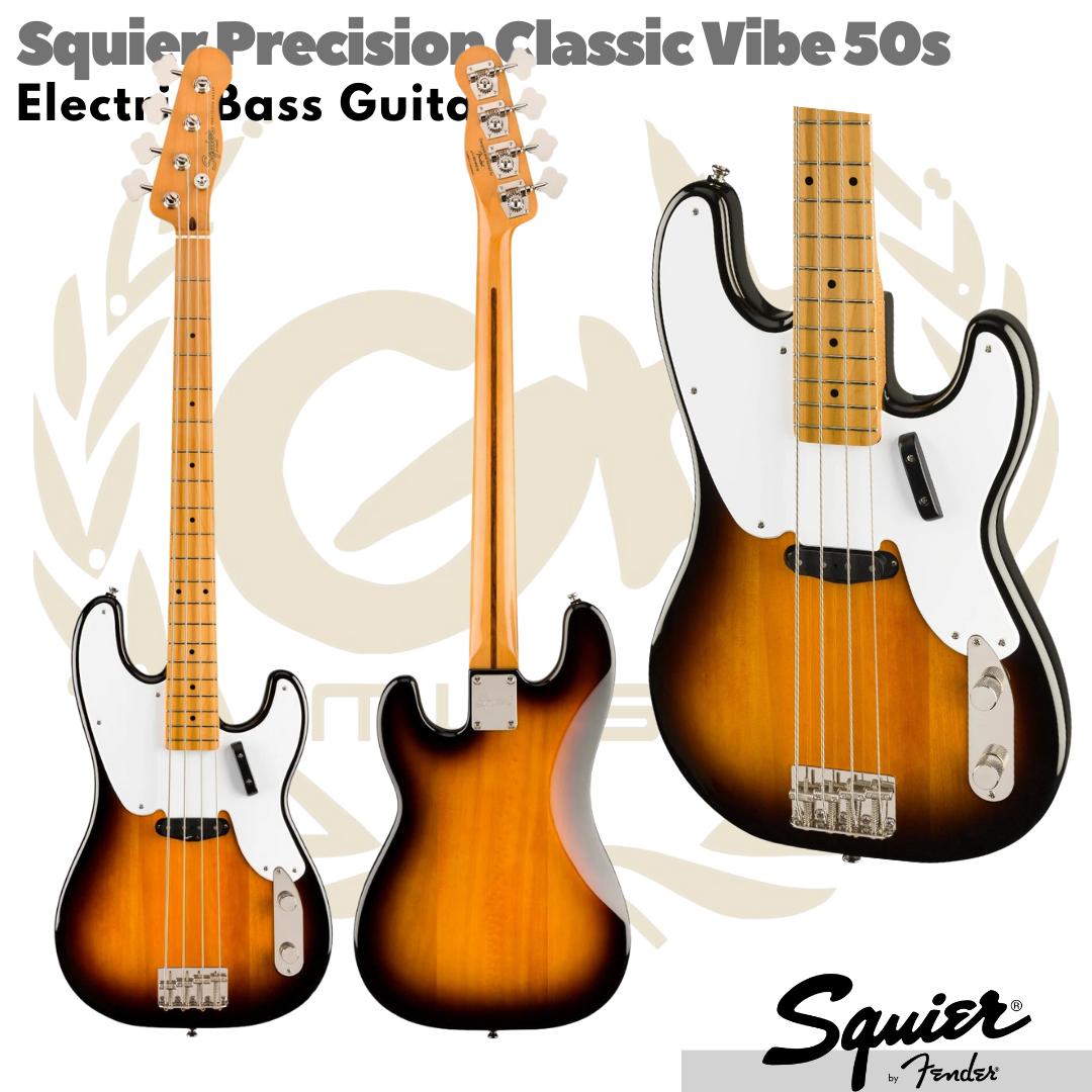 Squier Classic Vibe 50s Precision Bass Guitar, Maple FB - Gitar Bass Listrik