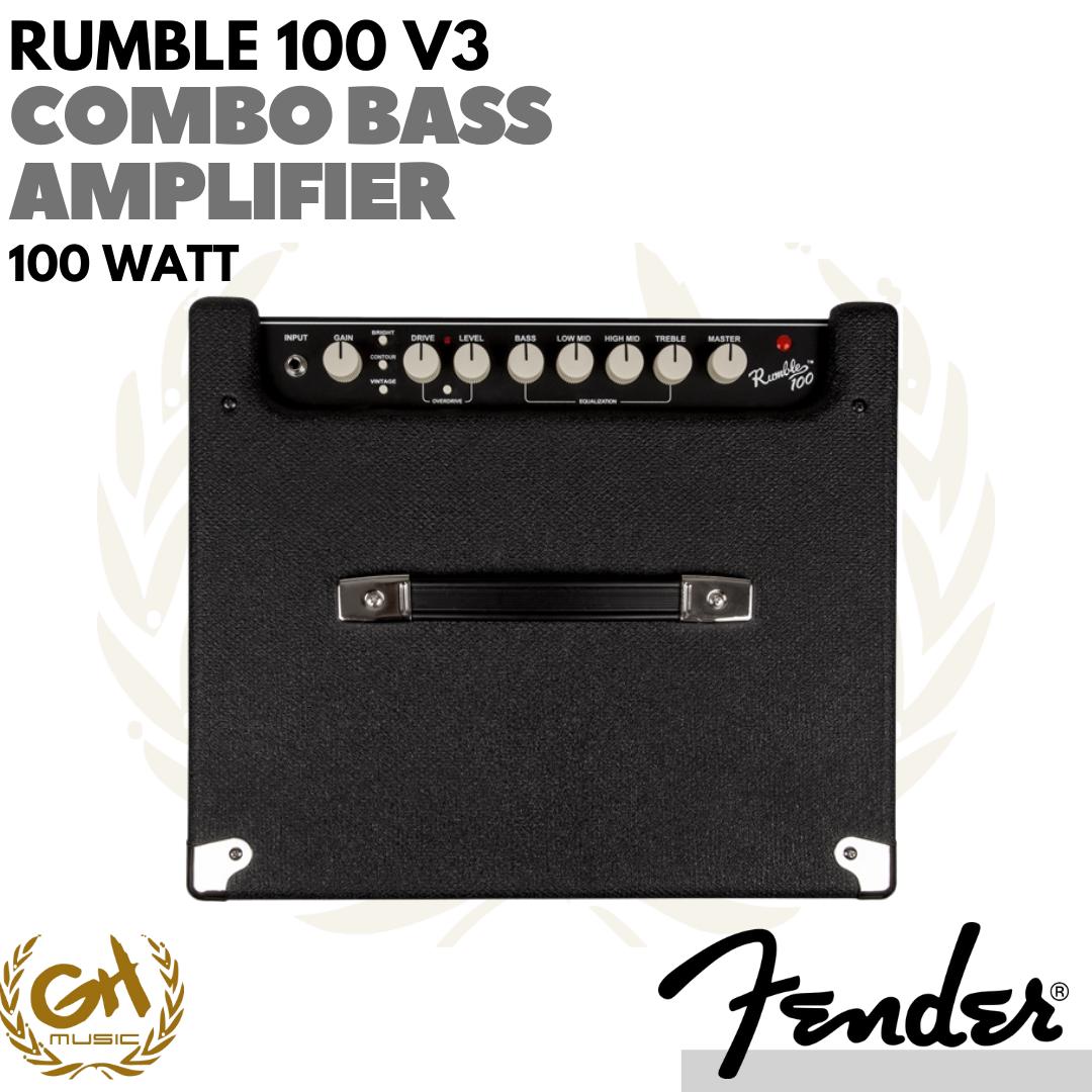 Fender Rumble 100 V3 Combo Bass Amplifier - Ampli Bass Combo 100W
