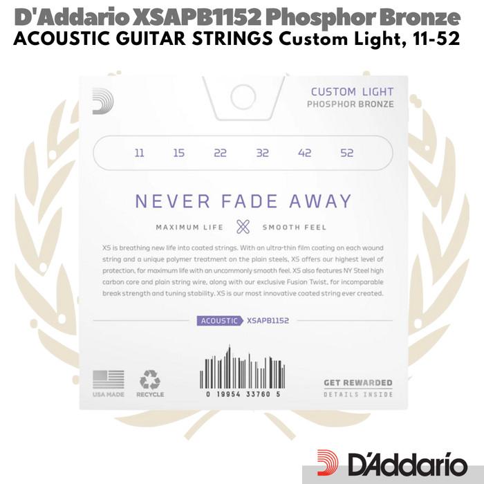 D'Addario XSAPB1152 Phosphor Bronze Custom Light | Senar Akustik 11 52