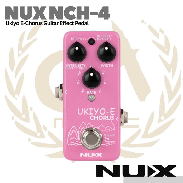 NUX Ukiyo-E Chorus NCH4 Pedal Efek Gitar Mini dengan 3 Model Chorus ST SCH-1 CE-1 DSP Processing 48KHz Garansi 1 Tahun