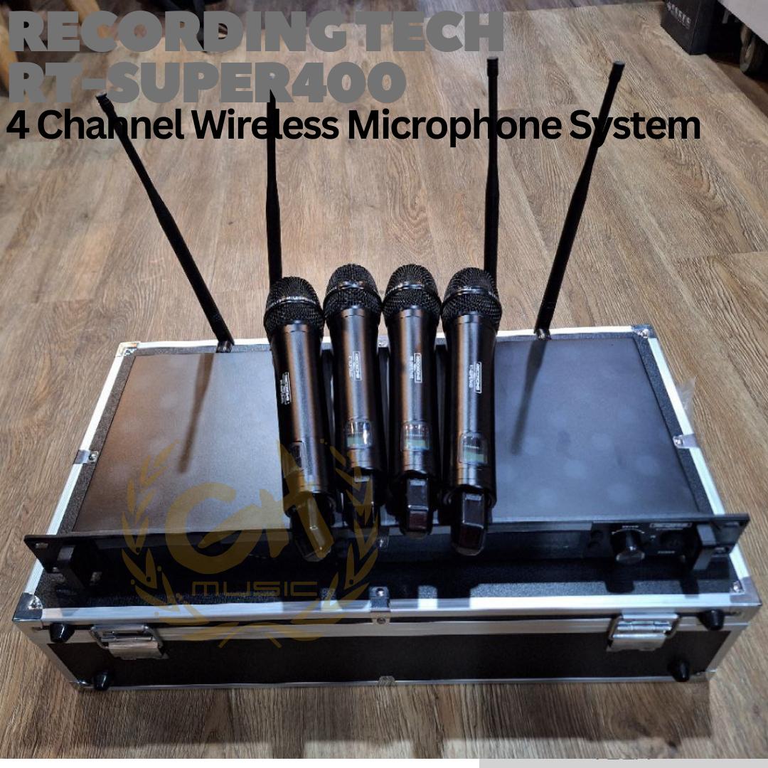 RECORDING TECH RT SUPER400 WIRELESS MICROPHONE | 4 CHANNEL MIC WERLES