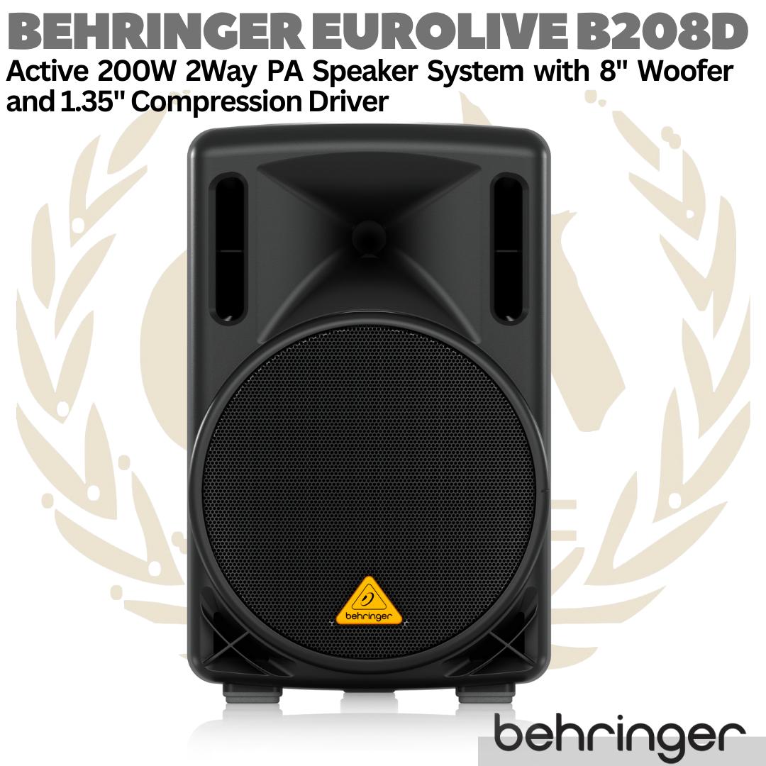 BEHRINGER EUROLIVE B208D Active 2 Way 8" PA Speaker System | Aktif