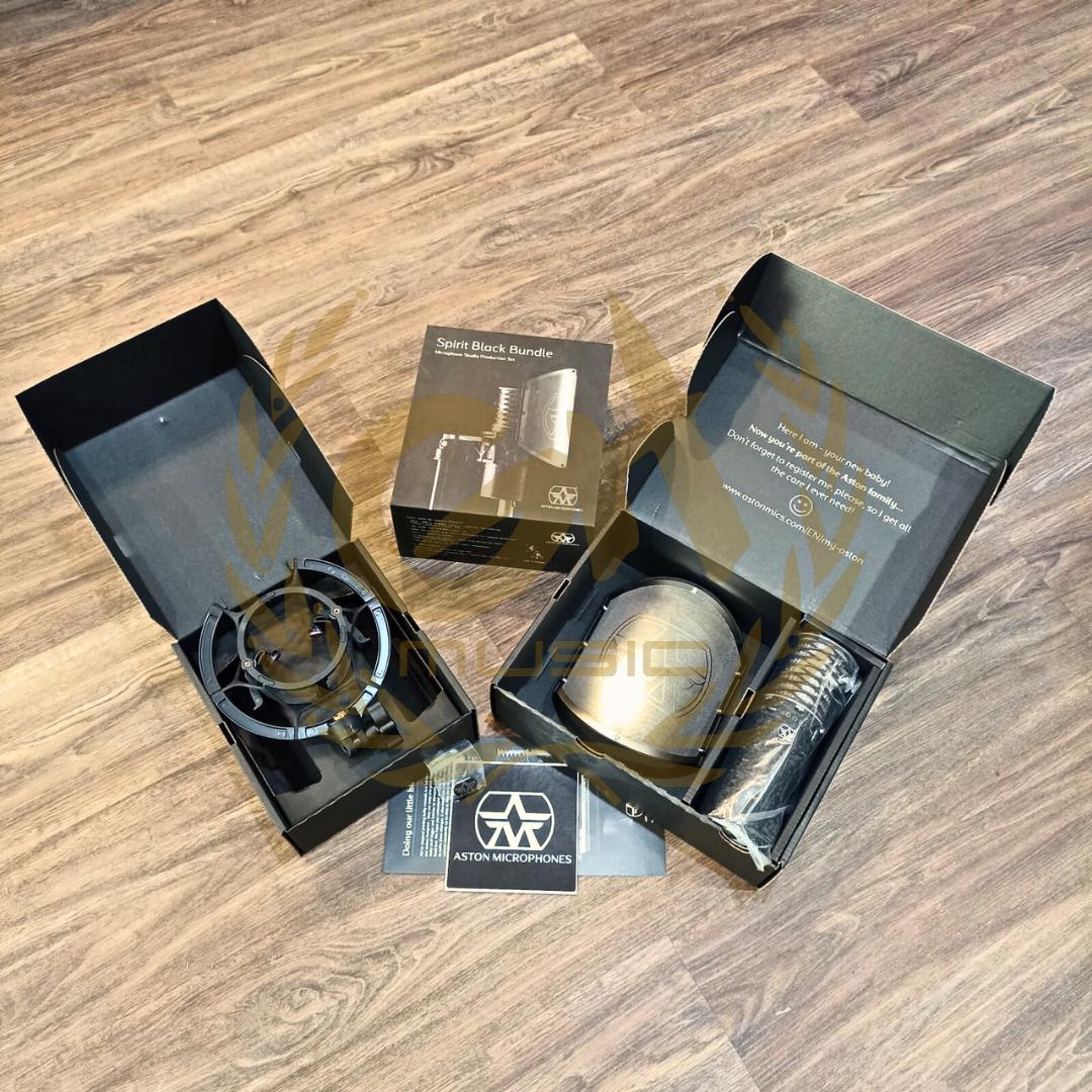 ASTON SPIRIT BLACK BUNDLE Multi Polar Patterns Condenser Microphone (made in UK)