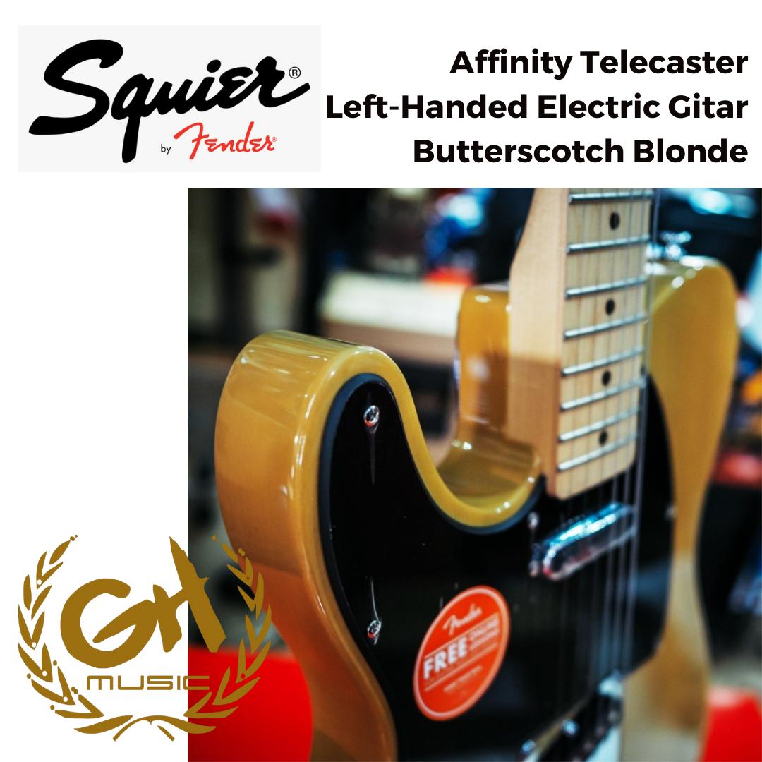 Squier Afinity Telecaster Left-Handed Electric Gitar Buterscotc Blonde