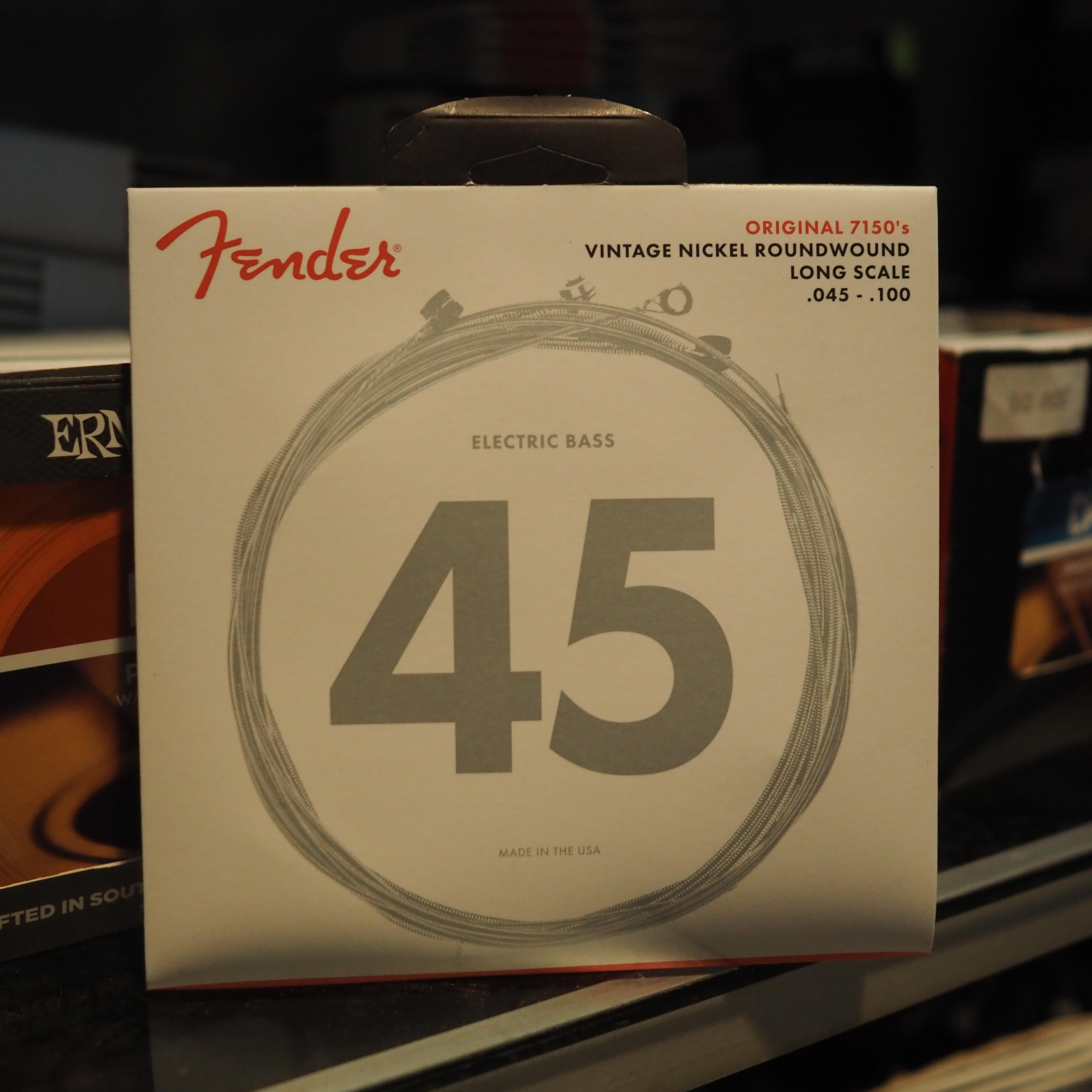 Fender 7150M Pure Nickel Roundwound Medium Long Scale Bass Guitar Strings, 45-105