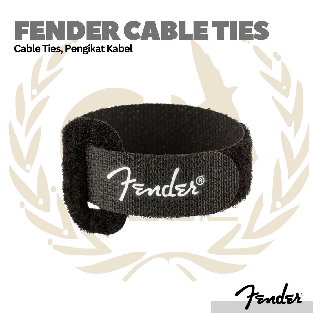 Fender Cable Ties, 2-pack, Black and Brown, 7inch - Pengikat Kabel