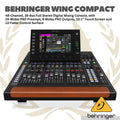 Behringer Wing Compact 48 Channel Full Stereo Digital Audio Mixer - 28 Bus Full Stereo Digital Mixing Console 13 Fader Control Surface Touch Screen