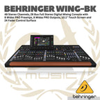 Behringer Wing-BK 48 Channel Full Stereo Digital Audio Mixer - 28 Bus Full Stereo Digital Mixing Console 24 Fader Control Surface Touch Screen