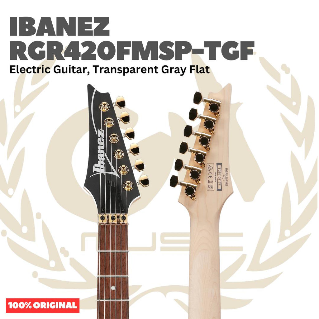 Ibanez RGR420FMSP-TGF Electric Guitar, Transparent Gray Flat - Gitar Listrik Elektrik Original Asli
