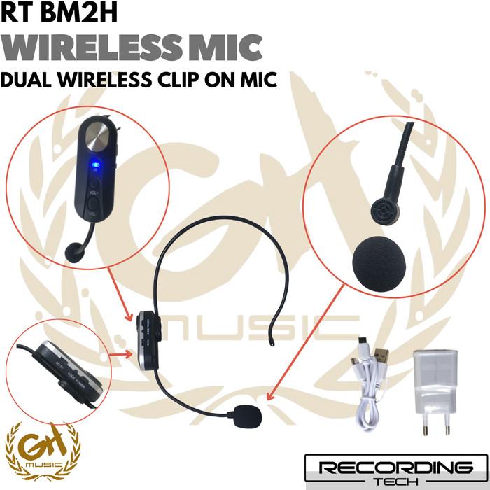 RECORDING TECH RT BM2H WIRELESS DUAL CLIP ON MIC BANDO IMAM SEMINAR 2