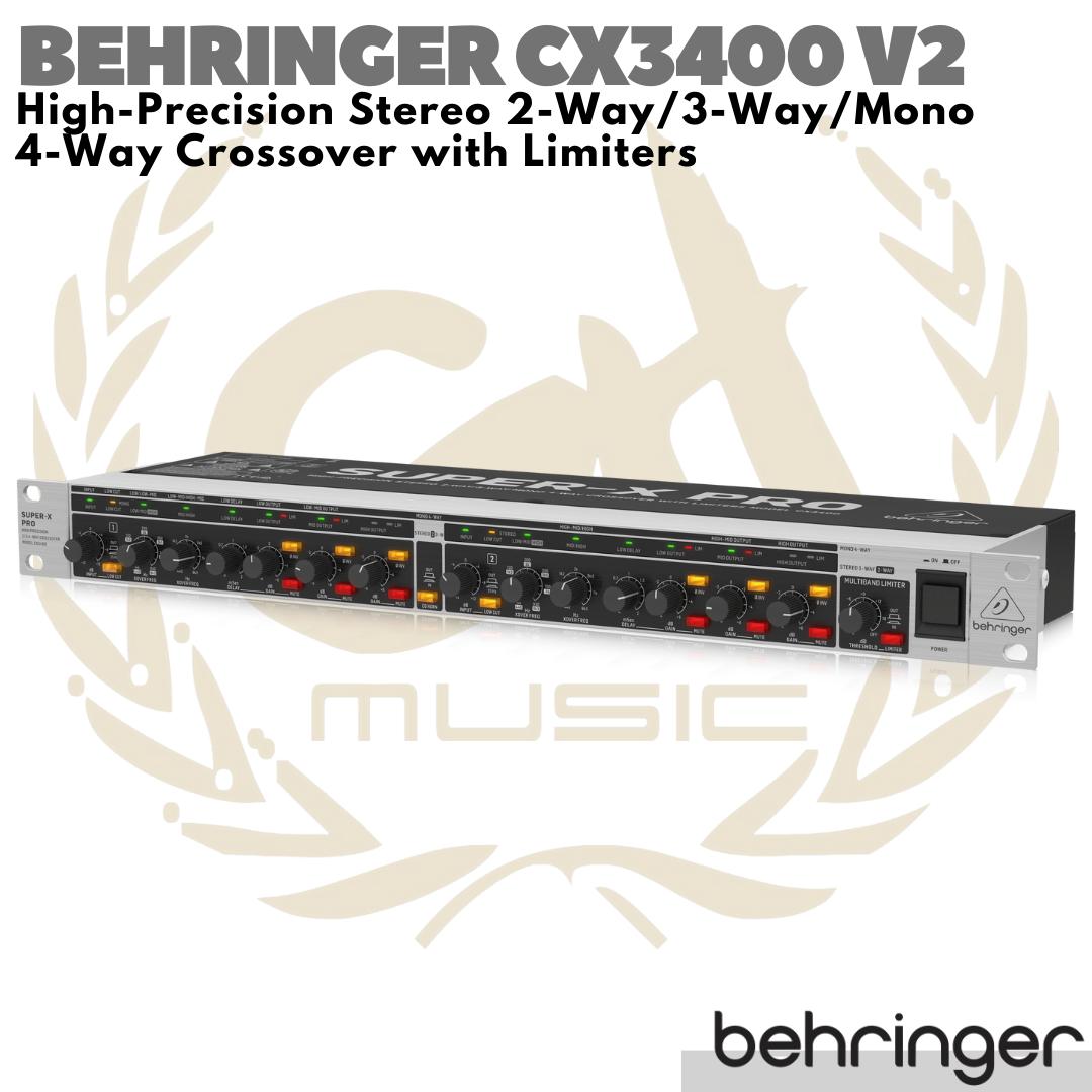 BEHRINGER SUPER-X PRO CX3400 V2 2 / 3 / Mono 4 Way Crossover