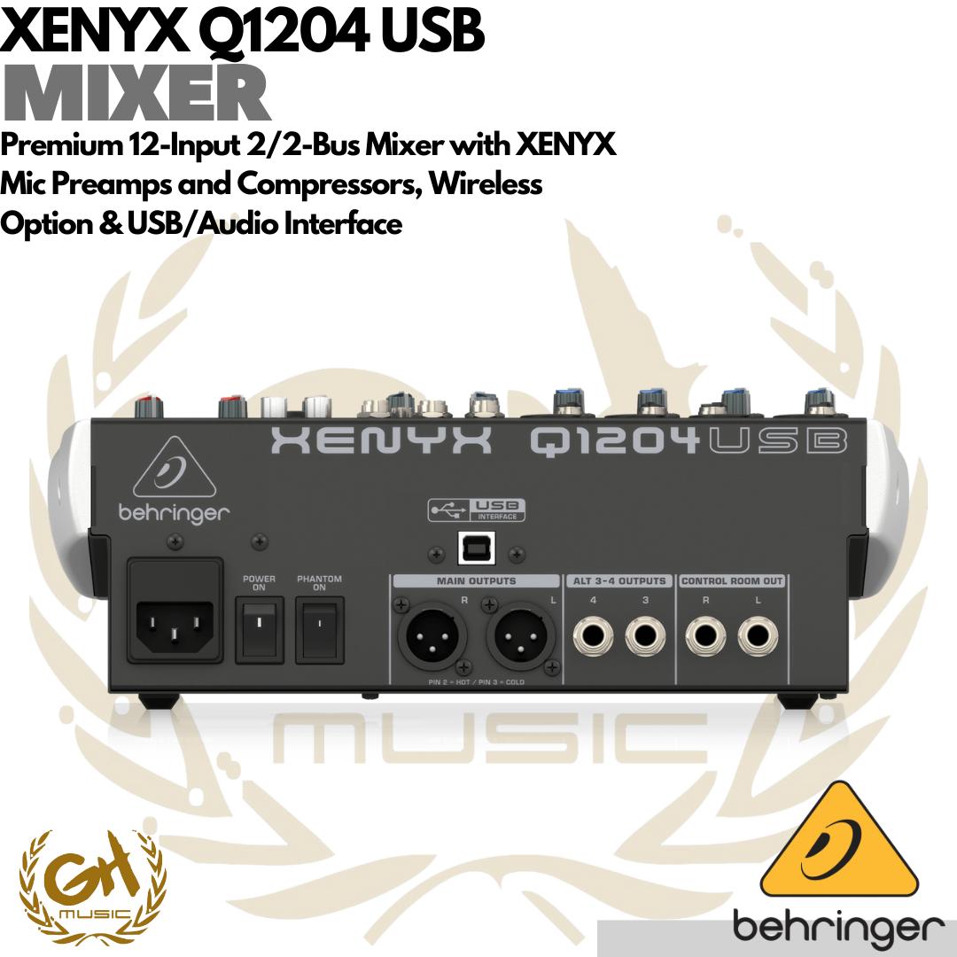 BEHRINGER XENYX Q1204 MIXER WITH AUDIO INTERFACE