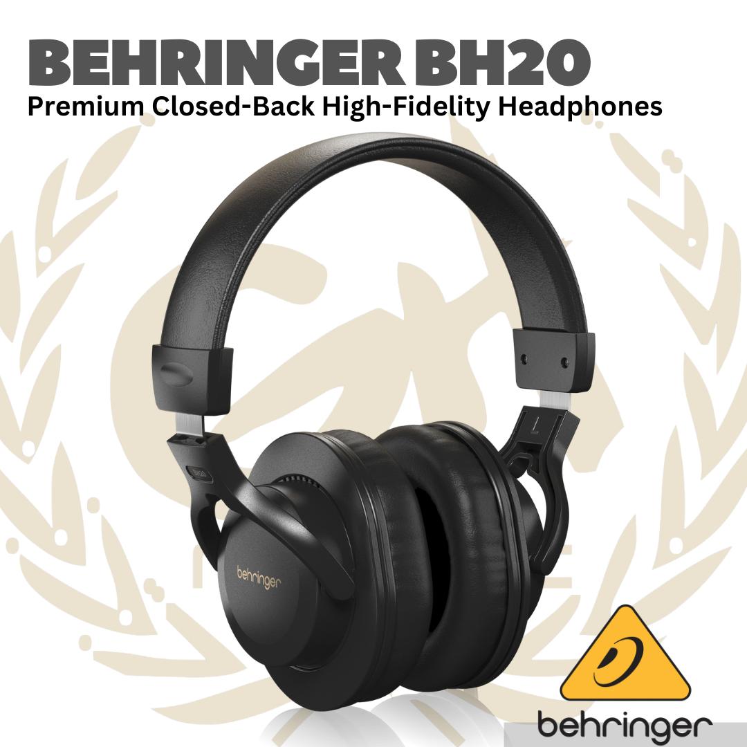 Behringer BH20 Premium Closed-Back High-Fidelity Headphones - Head phone BH-20 Asli