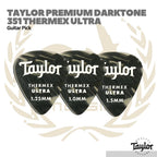 Taylor Premium DarkTone 351 Thermex Ultra Picks, Black Onyx 6-Pack - Pick Gitar Bass