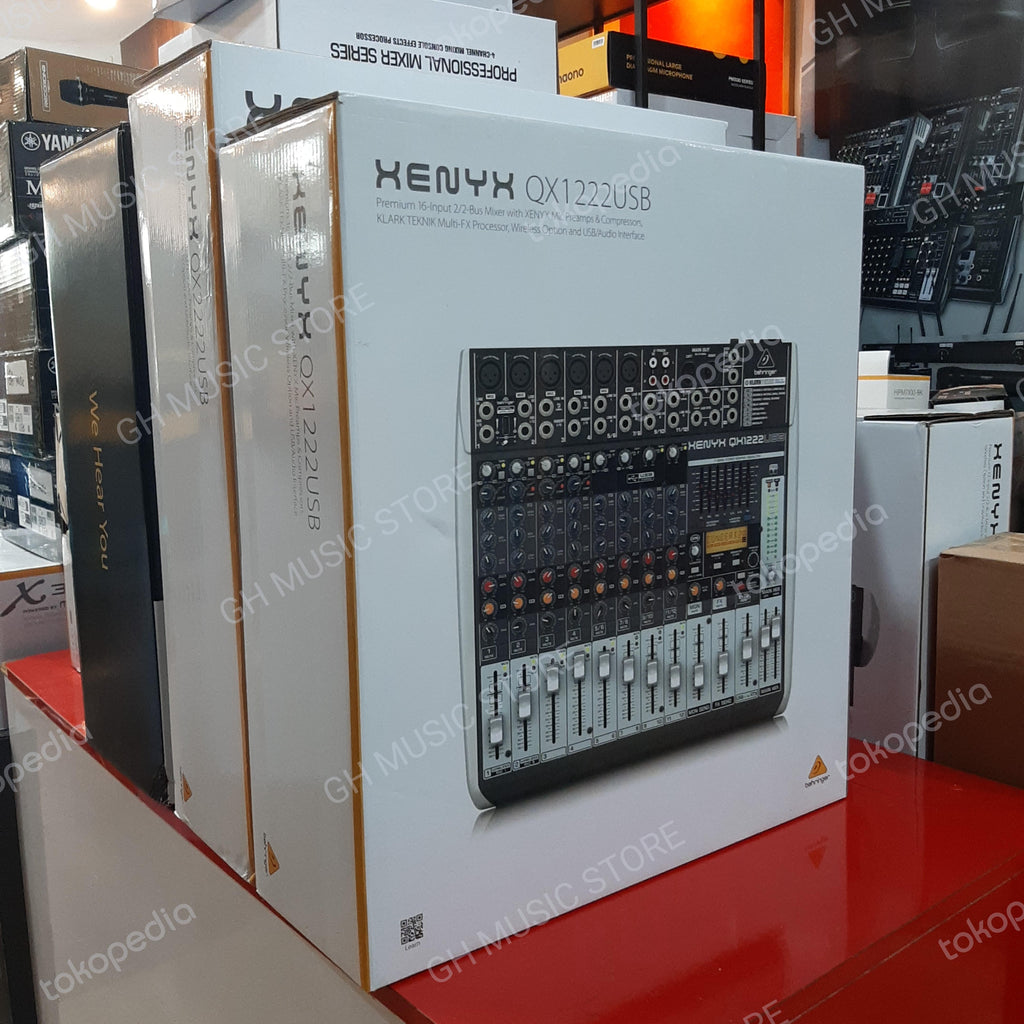 BEHRINGER XENYX QX1222USB Premium 16 Input 2/2 Bus Mixer USB