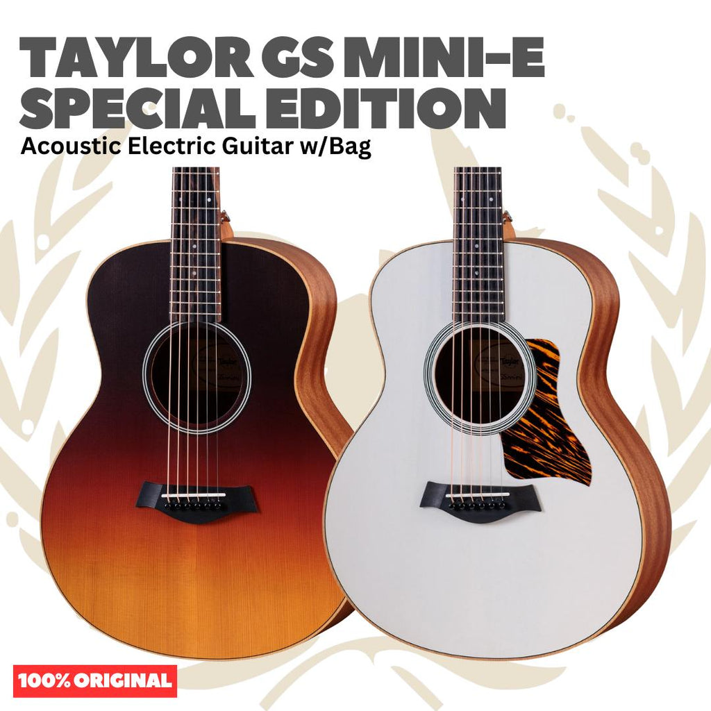 Taylor GS Mini-E Special Edition Acoustic Guitar w/Bag, - Gitar Akustik Elektrik Original Asli