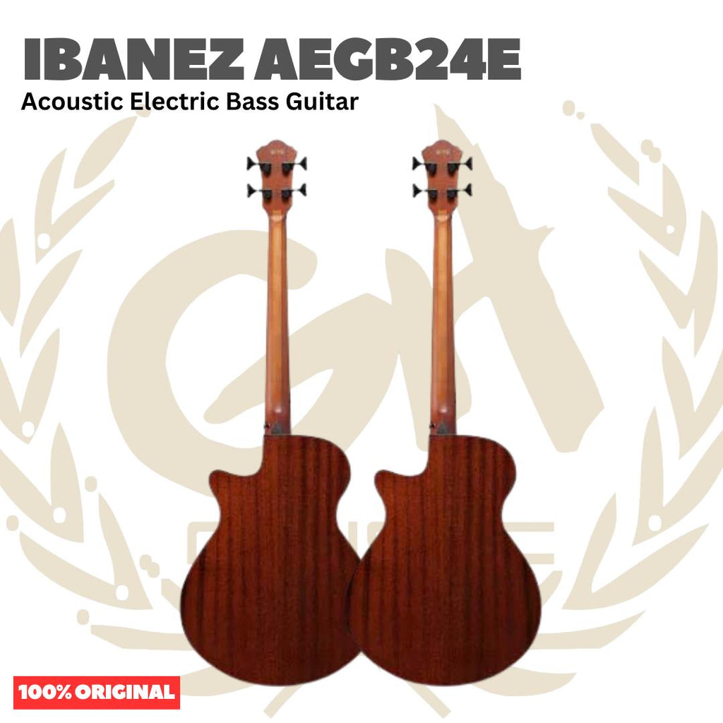 Ibanez AEGB24E Acoustic Bass Guitar - Gitar Bass Akustik Elektrik dengan Preamp