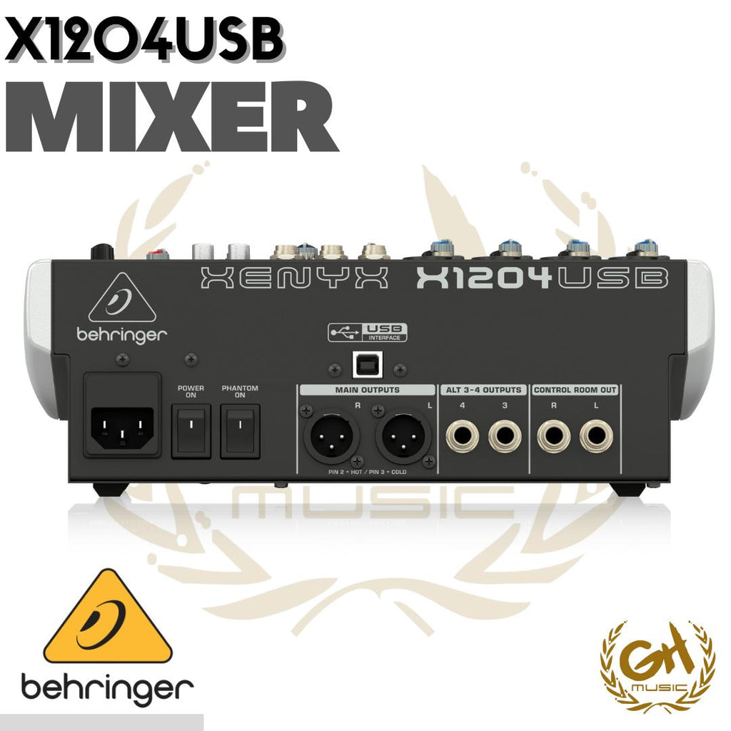 BEHRINGER XENYX X1204USB MIXER - 12 CHANNEL