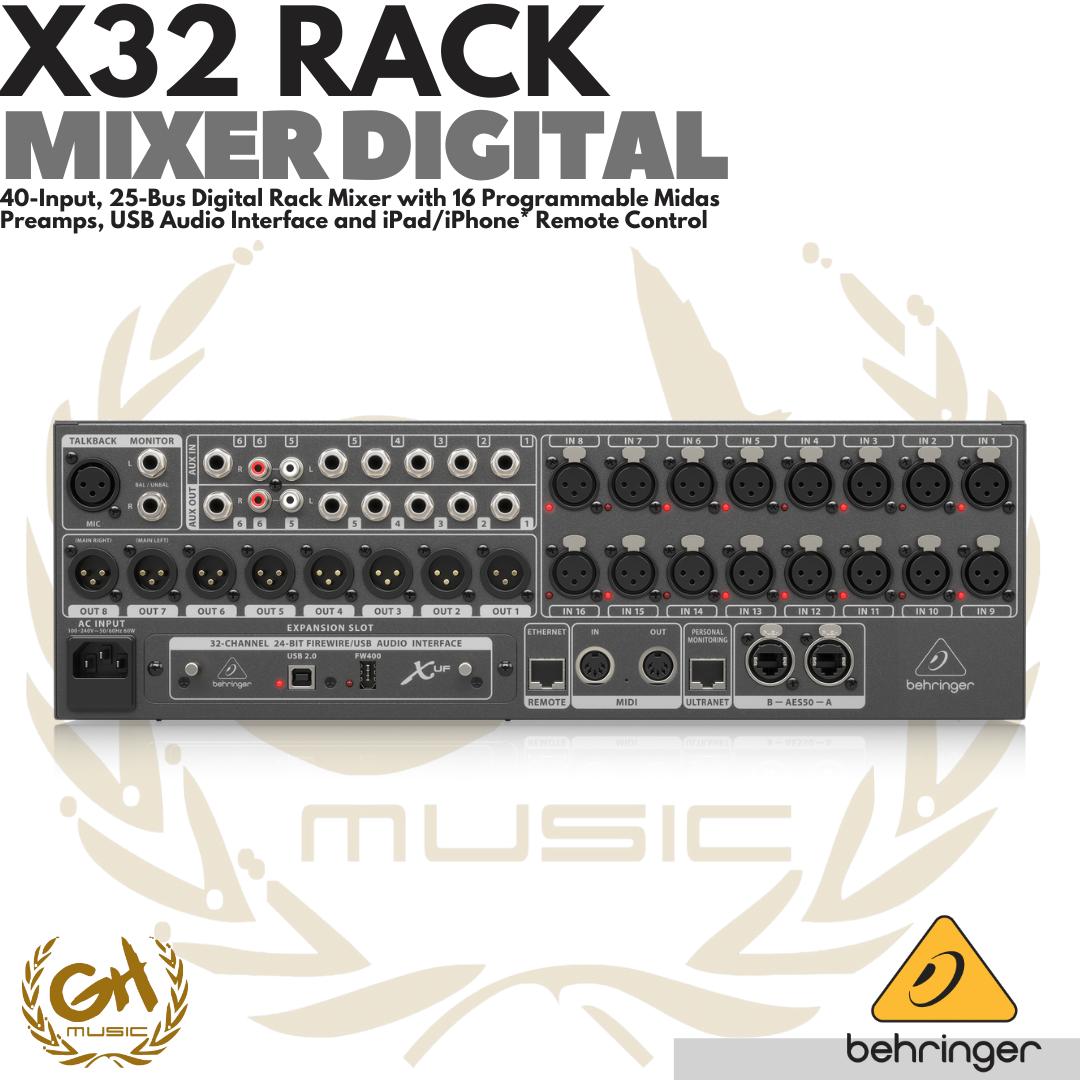BEHRINGER X32 RACK 40-Input, 25-Bus Digital Rack Mixer