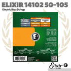 Elixir 14102 Nanoweb Electric Bass Strings, Long Scale, Medium, 50-105